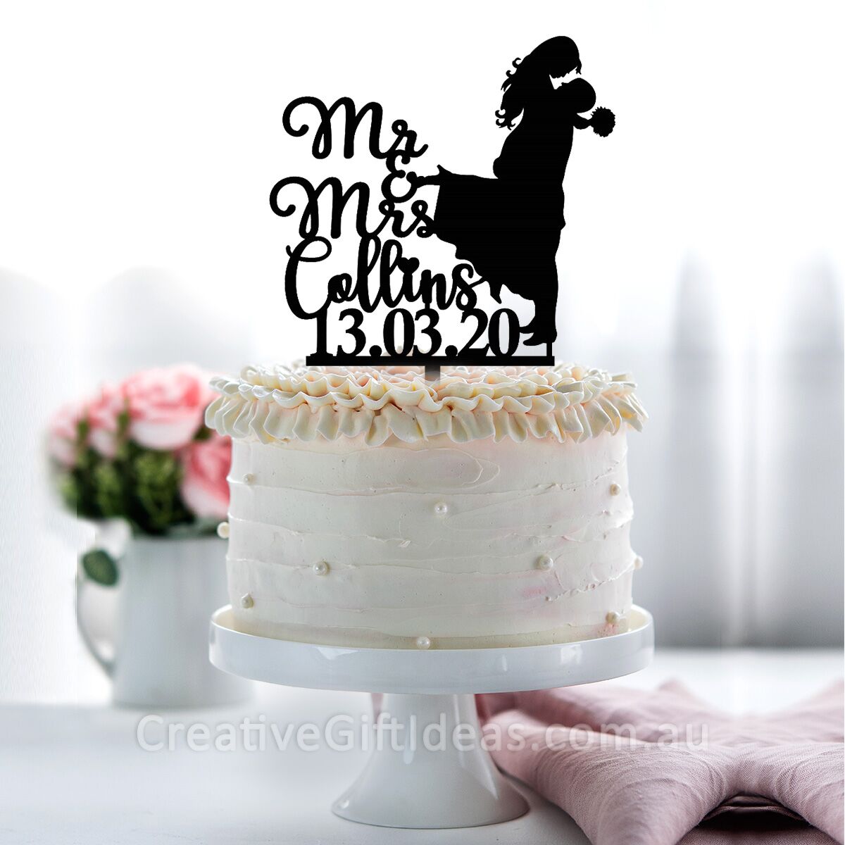 Personalised Bridge and Groom Cake Topper