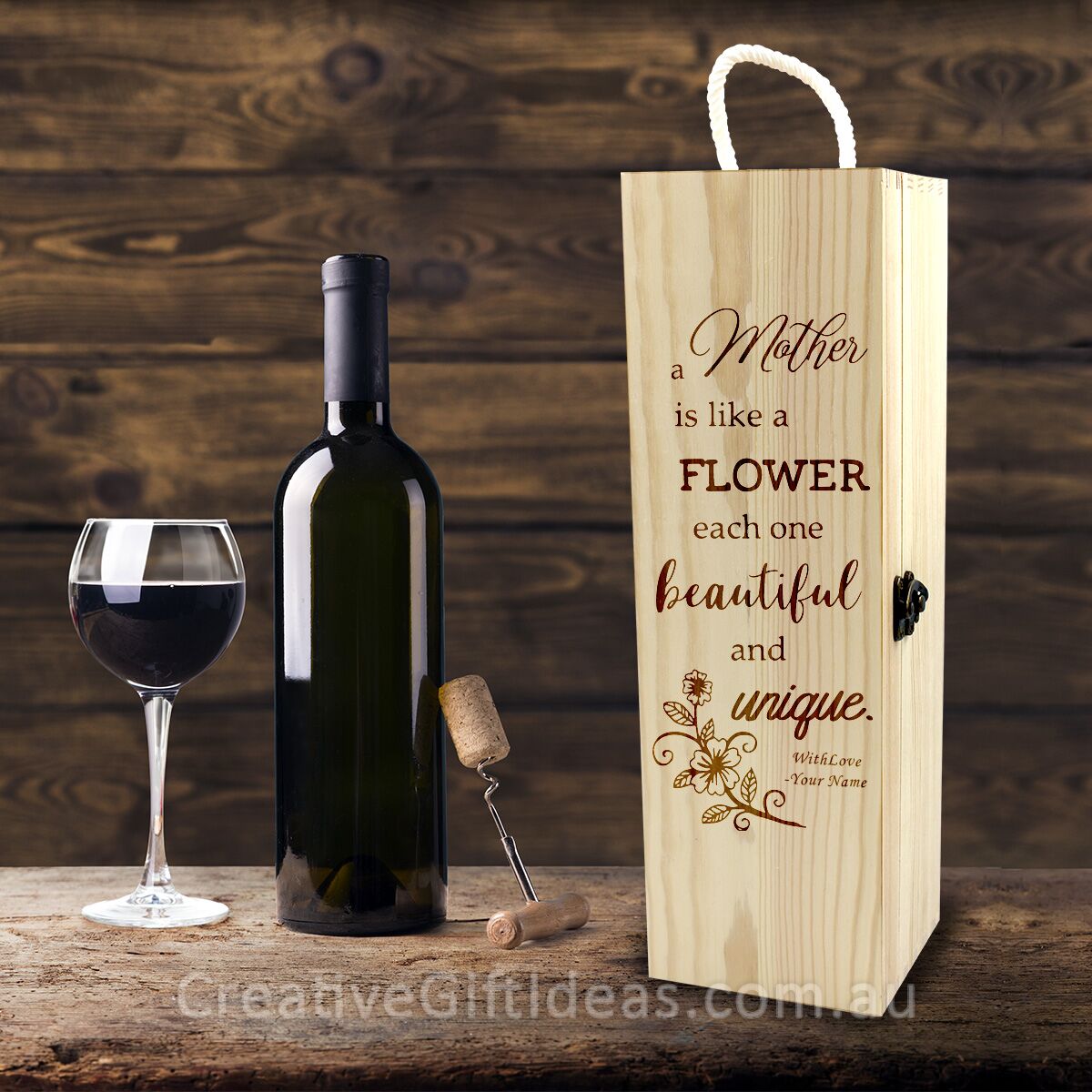 Personalised Mother's Day Wine Box