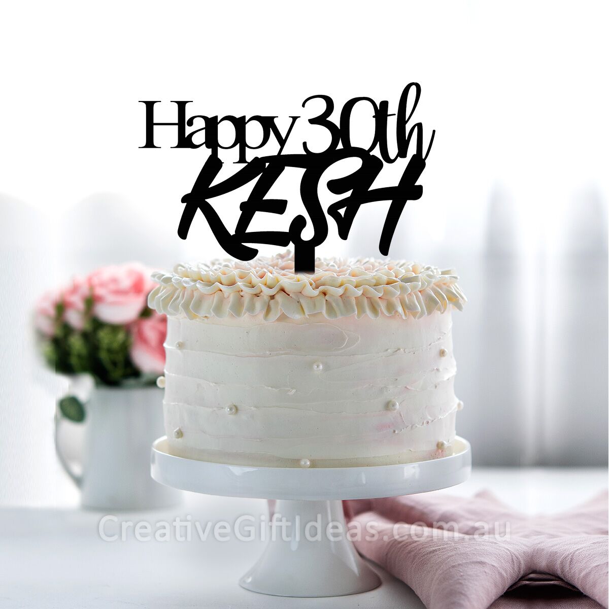 Personalised Name and Age Cake Topper